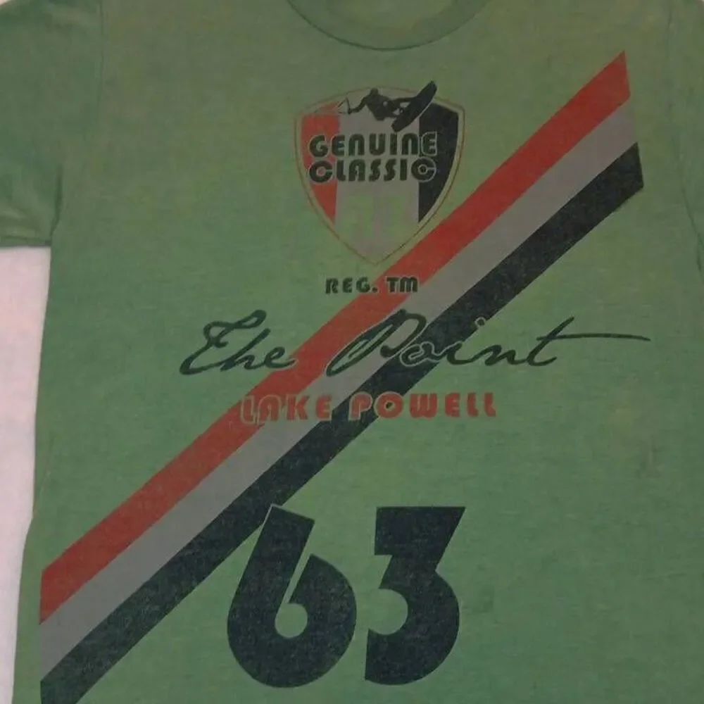 The Point, Lake Powell Vintage Tee Genuine Classic Size Small PTP 17" Length 2
